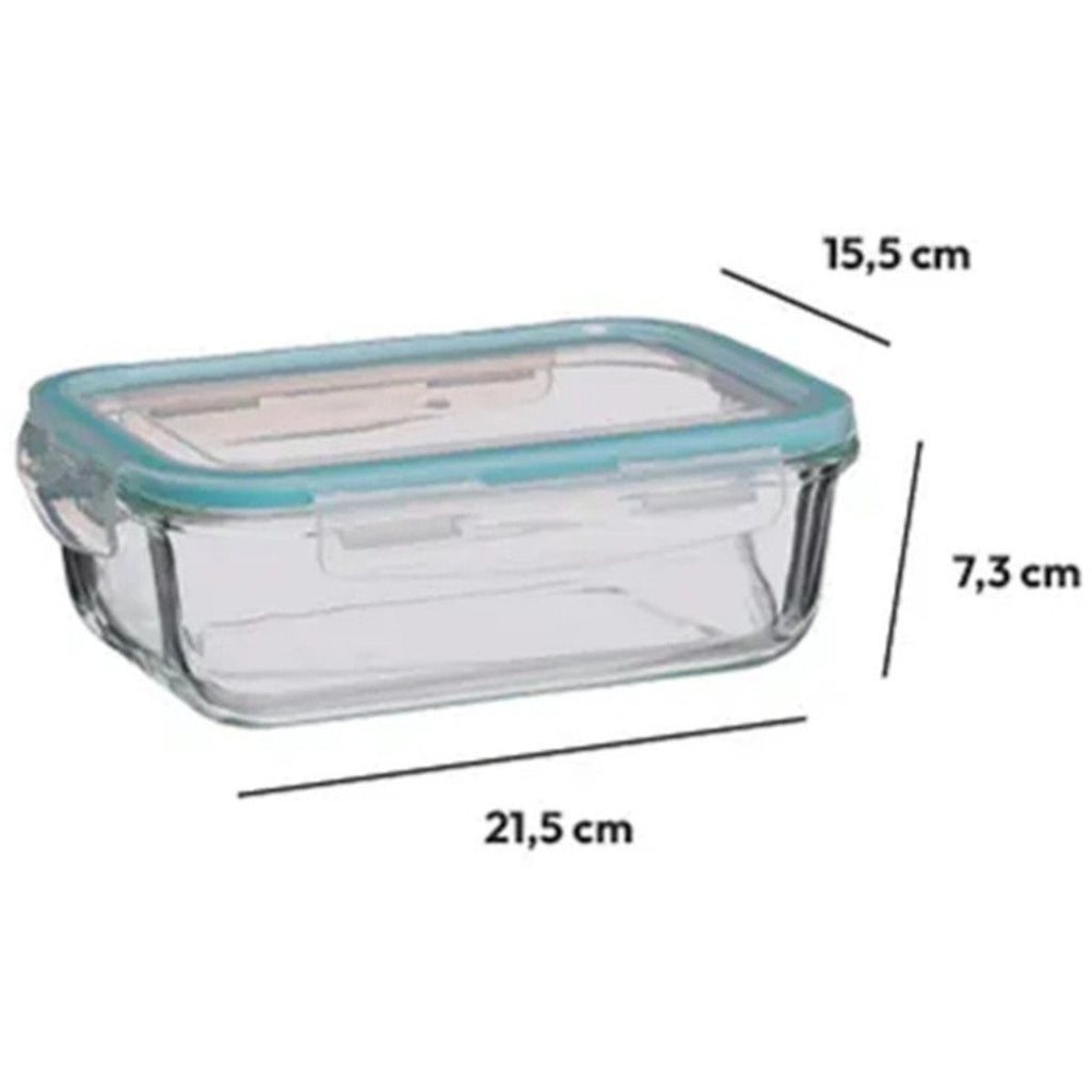 5Five glazen vershoudbakjes met deksel, set van 3, 1180 ml (2)