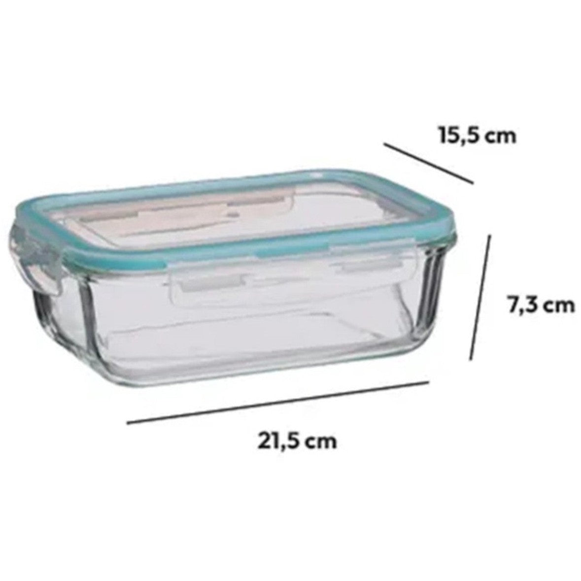 5Five glazen vershoudbakjes met deksel, set van 3, 1180 ml (2)