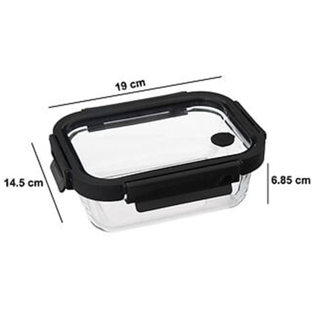 5Five glazen vershoudbakjes zwart, set van 3, 500 ml (9)