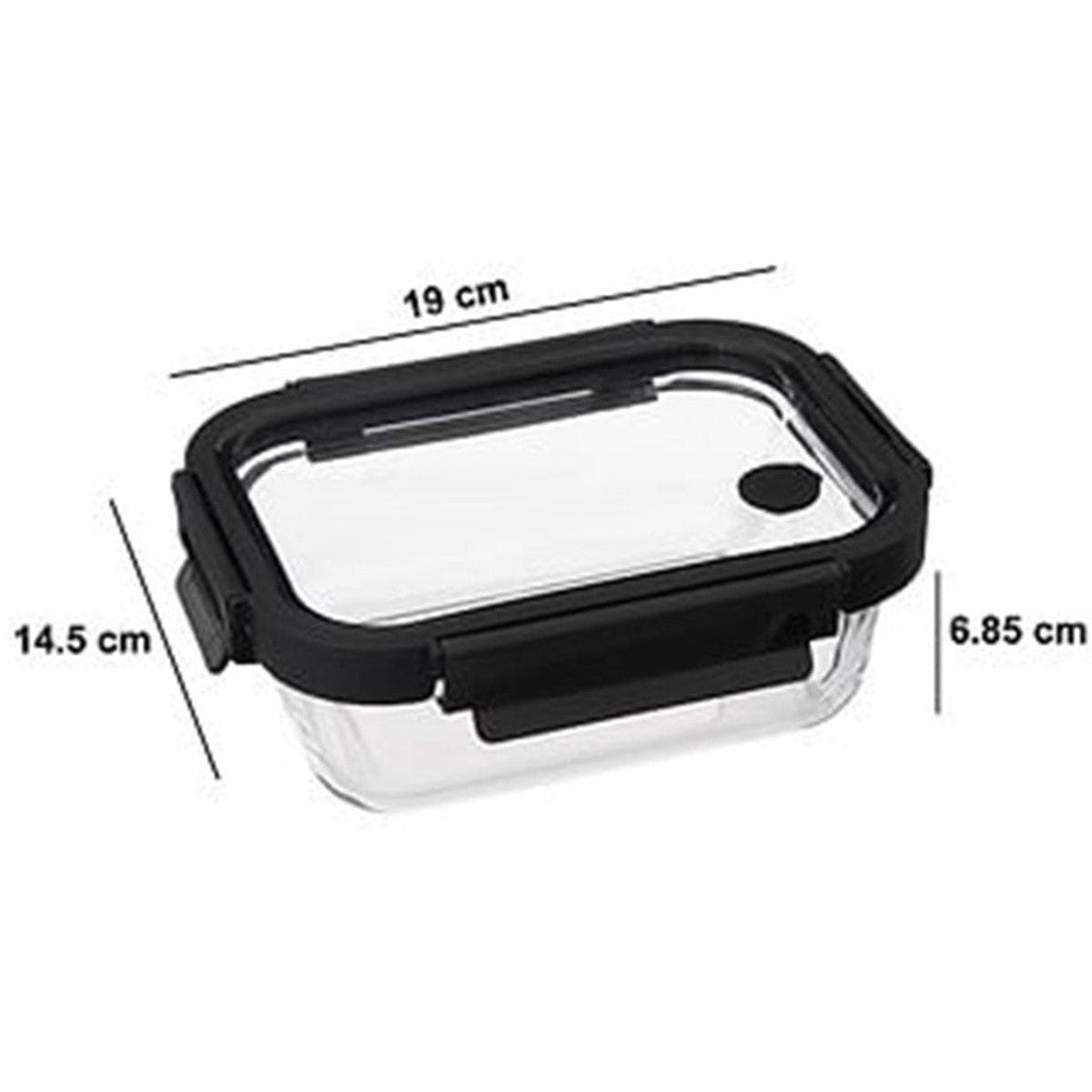 5Five glazen vershoudbakjes zwart, set van 3, 500 ml (9)