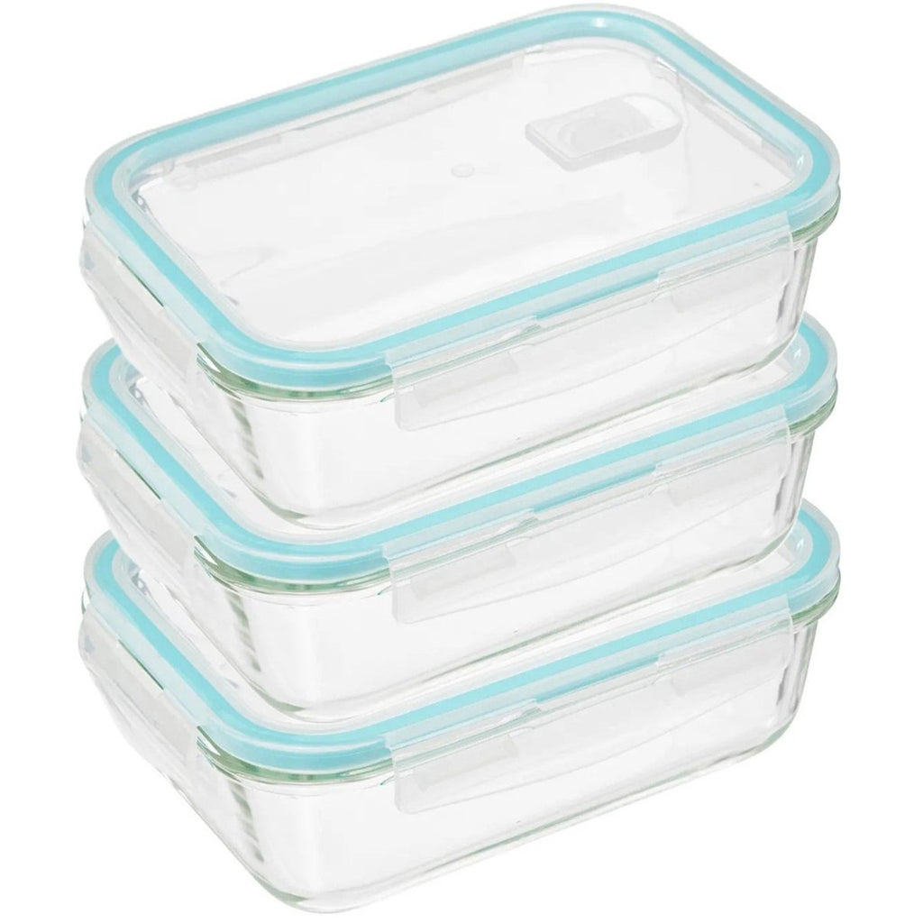 5Five glazen vershoudbakjes met deksel, set van 3, 1180 ml
