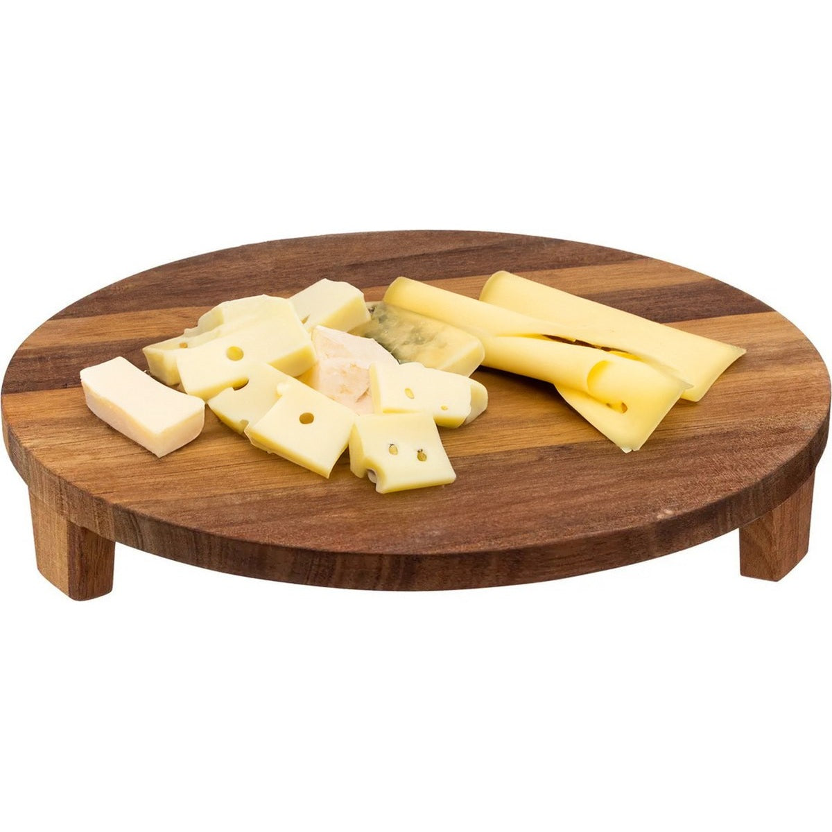 5Five serveerplank op pootjes, rond, Ø 30 cm, acaciahout