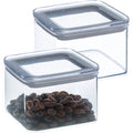 5Five voorraadpotten kunststof 500 ml, set van 2, transparant