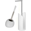 5Five toiletborstel met toiletrolhouder, wit