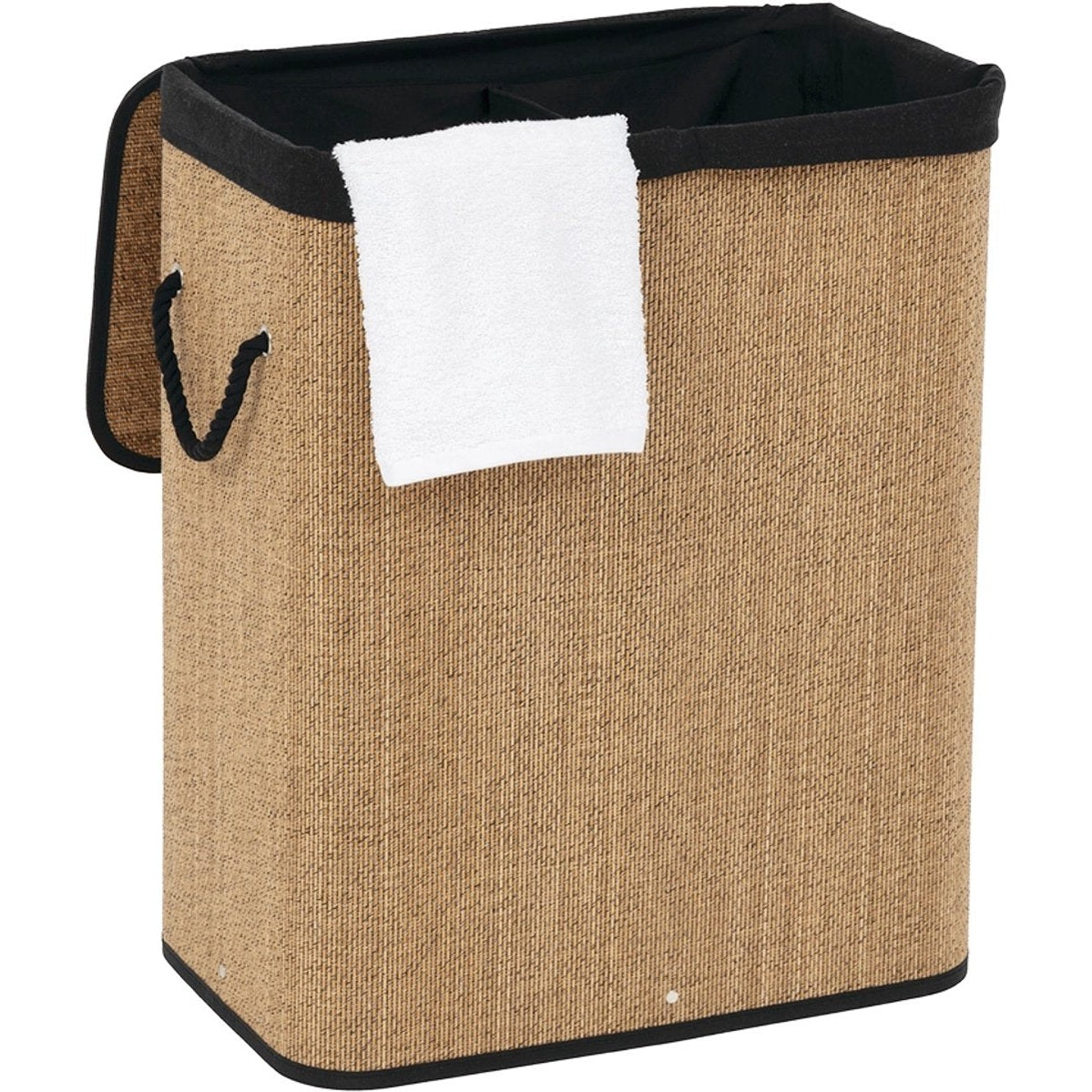 5Five opvouwbare wasmand van bamboe met deksel, naturel, 48 L (13)