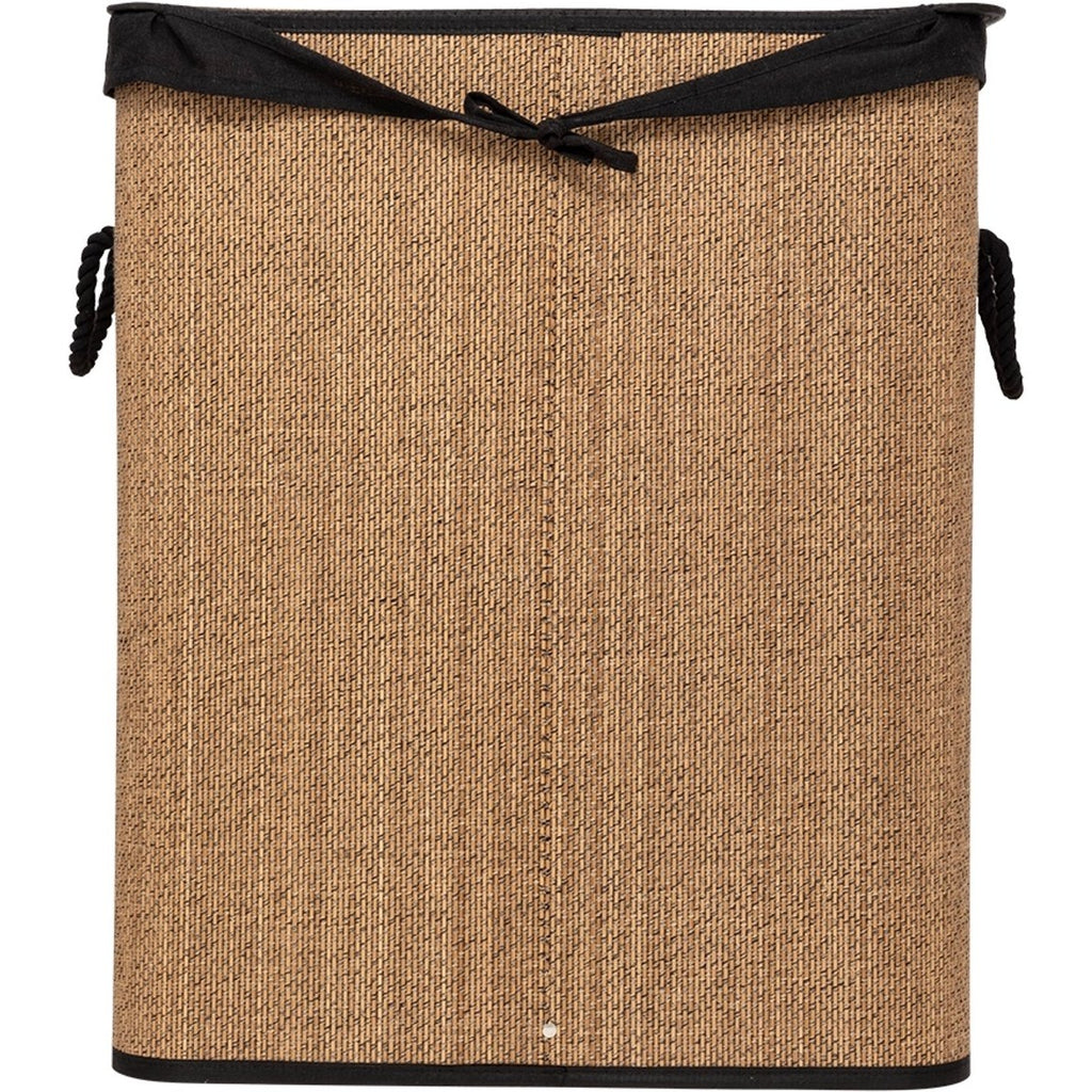 5Five opvouwbare wasmand van bamboe met deksel, naturel, 48 L (2)