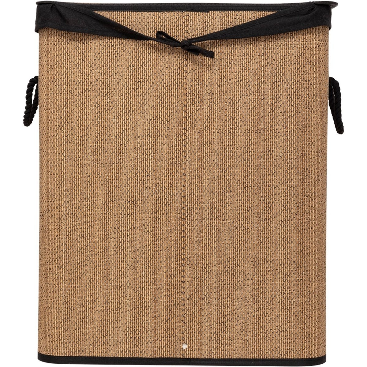 5Five opvouwbare wasmand van bamboe met deksel, naturel, 48 L (2)