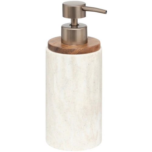 5Five Como zeeppompje 300 ml, kunststeen, wit marmerlook