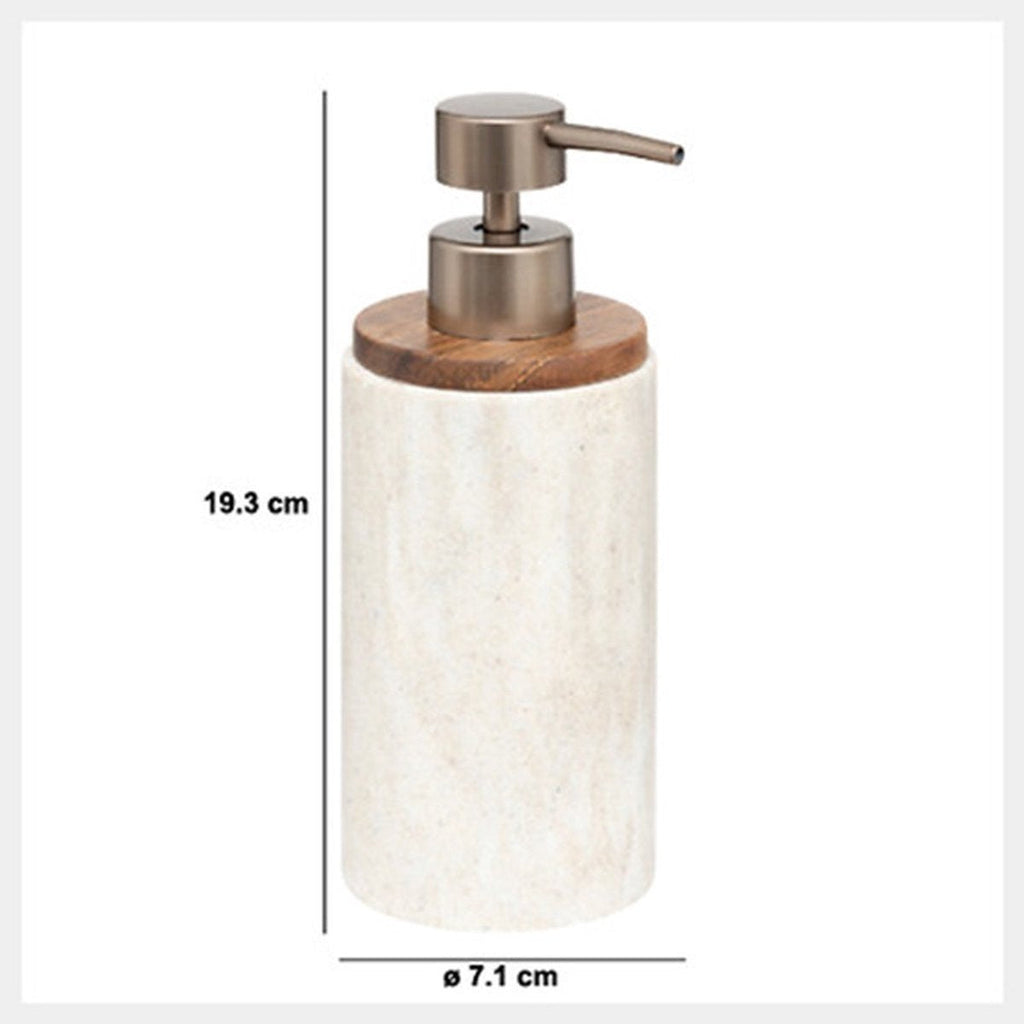5Five Como zeeppompje 300 ml, kunststeen, wit marmerlook (2)