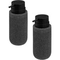 5Five zeepdispensers Onyx antraciet 350 ml, set van 2