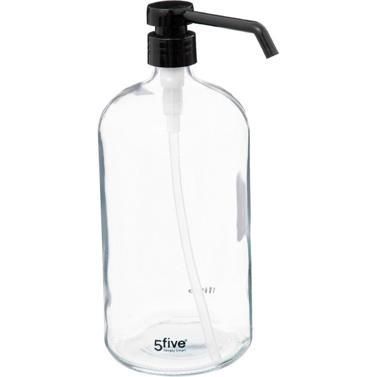 5Five zeepdispenser van glas, transparant, 1 L
