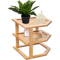5Five badkamerrek van bamboe met 2 etages, 26 x 23 x 26 cm