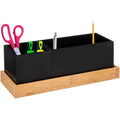 5Five pennenbakje bamboe zwart, 29 x 11 x 11 cm