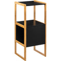 5Five Natureo halfhoge badkamerkast zwart/bruin, 33 x 33 x 80 cm
