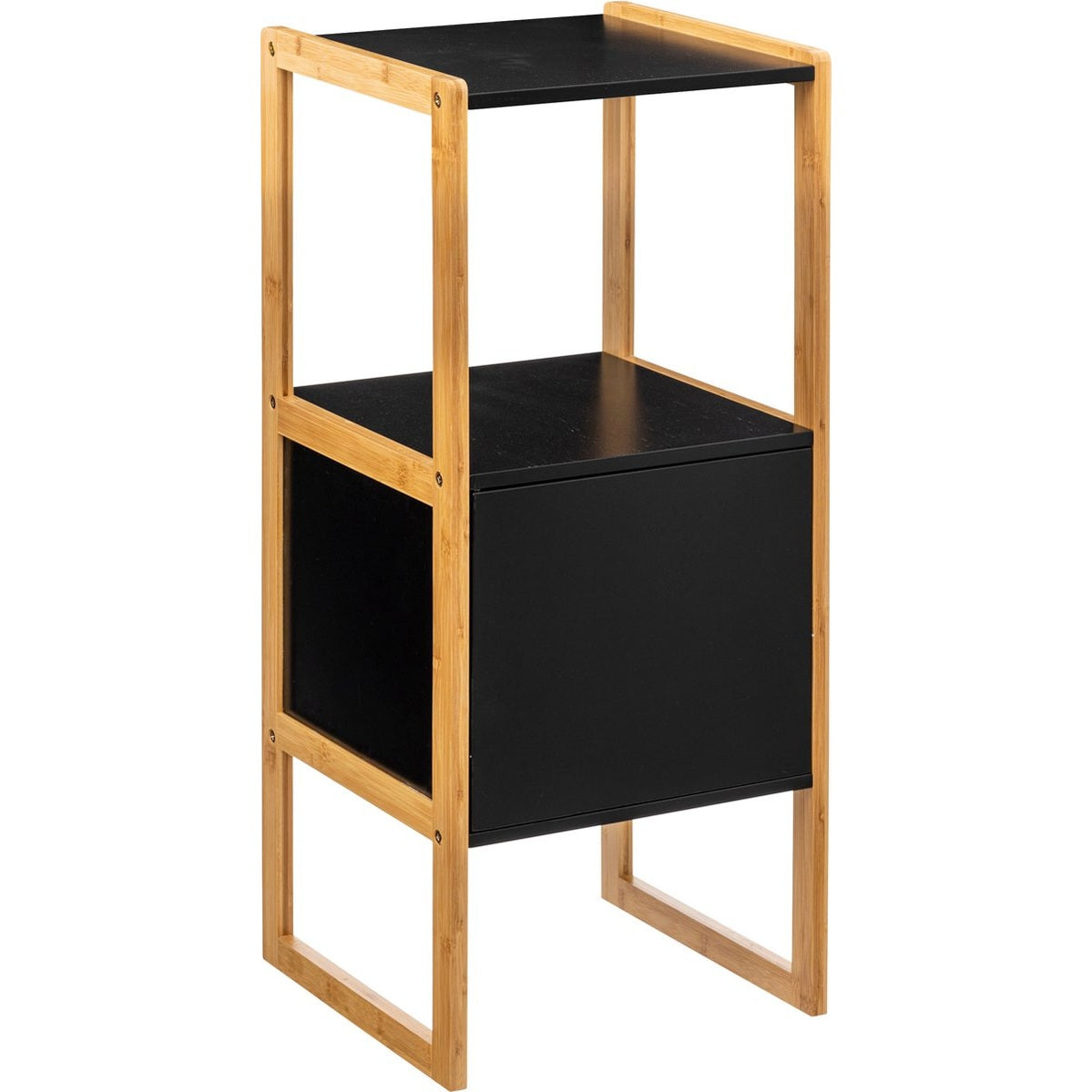 5Five Natureo halfhoge badkamerkast zwart/bruin, 33 x 33 x 80 cm