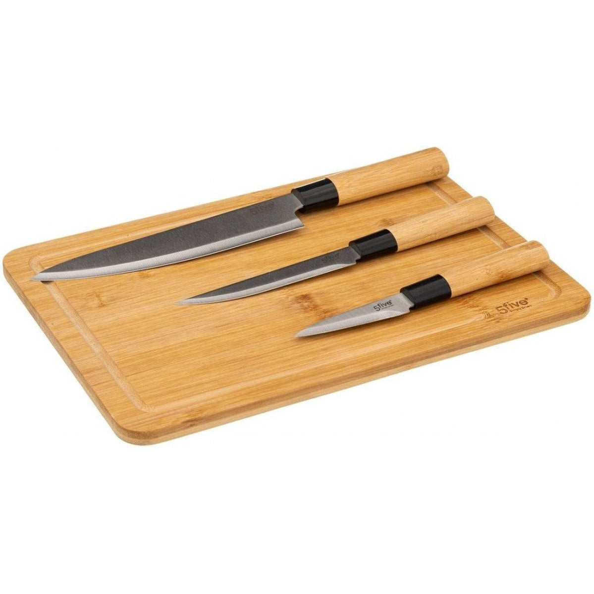 5five - Snijplank met 3 messen - L 35 x B 25 x H 4 cm