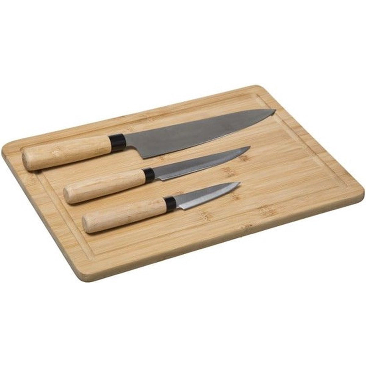 5five - Snijplank met 3 messen - L 35 x B 25 x H 4 cm