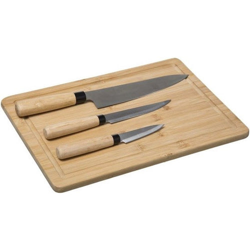 5Five bamboe snijplank met 3 messen, 35 x 25 cm (2)