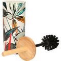 5Five toiletborstel met houder, rond, bladpatroon, 38 cm