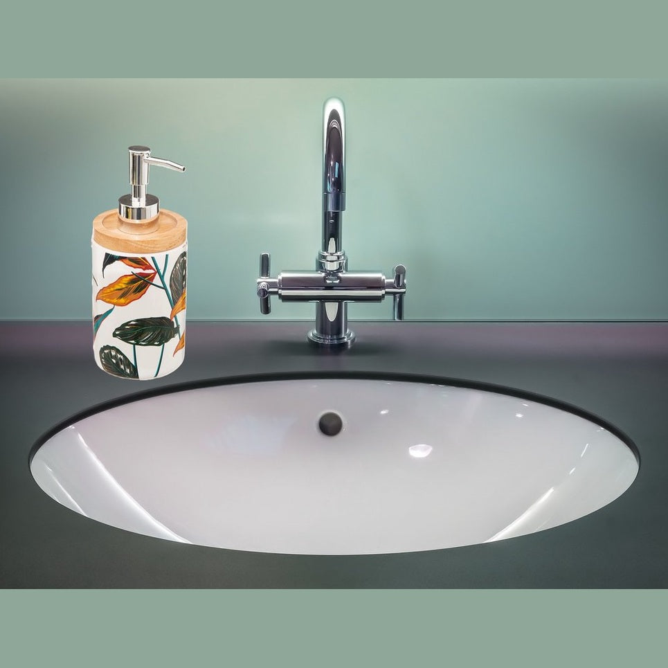5Five Palawan zeeppompje 280 ml, wit en zilver, polyresin (2)