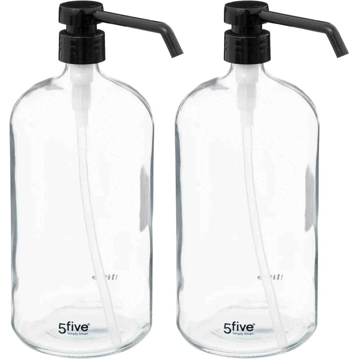 5Five zeeppompjes van glas, 1 L, set van 2