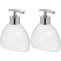 5Five keramische zeeppompjes, wit, set van 2, 300 ml