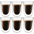 Dubbelwandige koffieglazen, 270 ml, set van 6