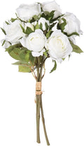 Atmosphera kunstbloemenboeket 14 witte rozen, 40 cm