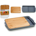 AK Kitchen bamboe snijplank met opvangbak, wit