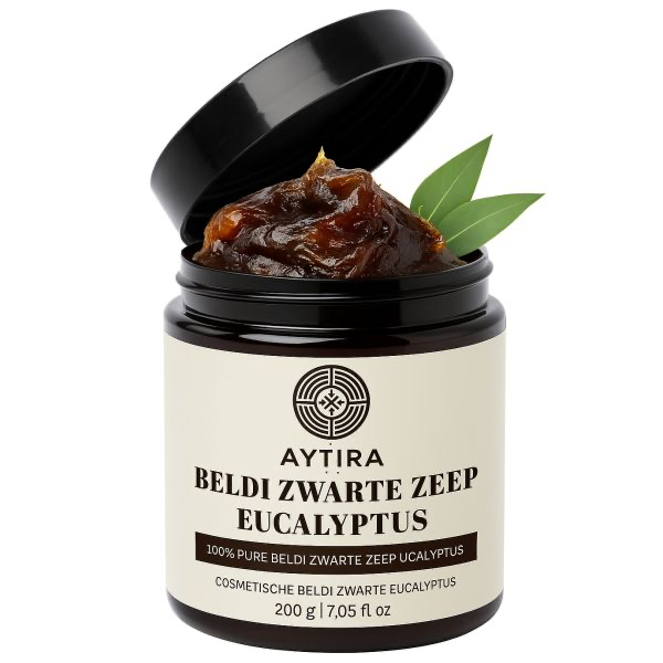 AYTIRA Beldi zwarte zeep met eucalyptus 200 g