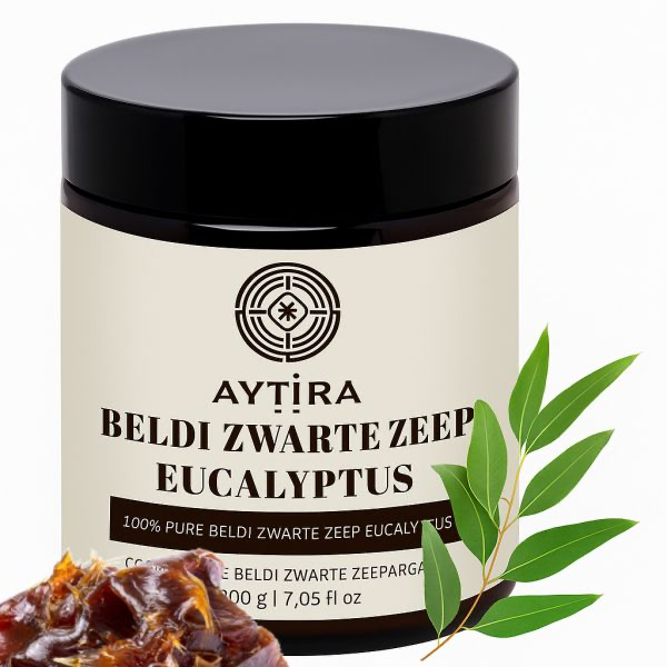 AYTIRA Beldi zwarte zeep met eucalyptus 200 g (3)