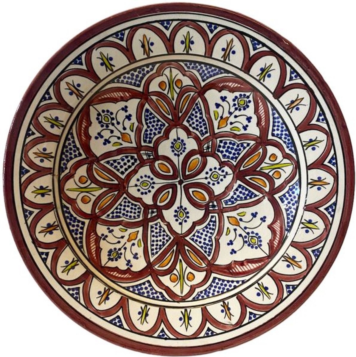 Marokkaanse aardewerk schaal Asfi, 35 cm