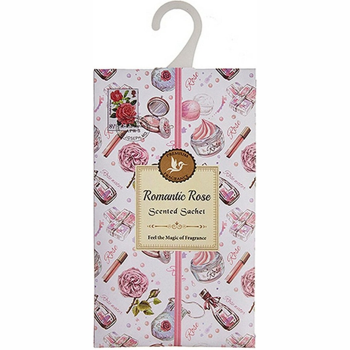 Acorde geurzakje voor de kledingkast, roze bloemen