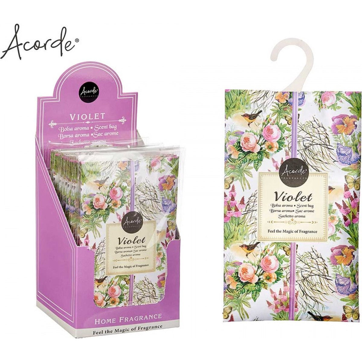 Acorde geurzakje voor kledingkast, violet, 1 stuk