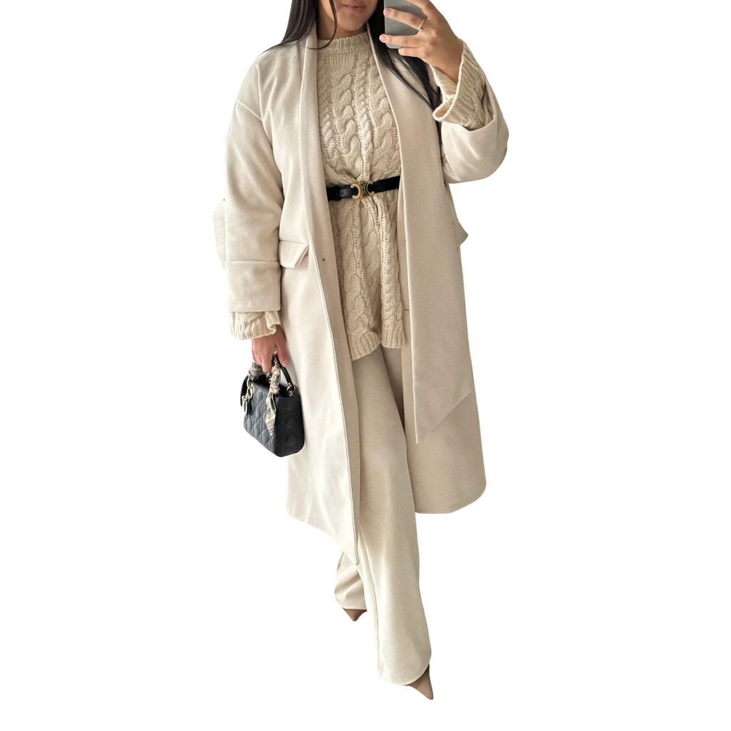 Amy mantel, beige