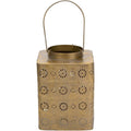 Antieke lantaarn goud, metaal, 20,5 cm
