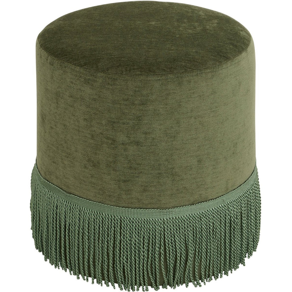 Atmosphera Alanya velvet poef, 38 x 38 cm, groen
