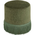 Atmosphera Alanya velvet poef, 38 x 38 cm, groen