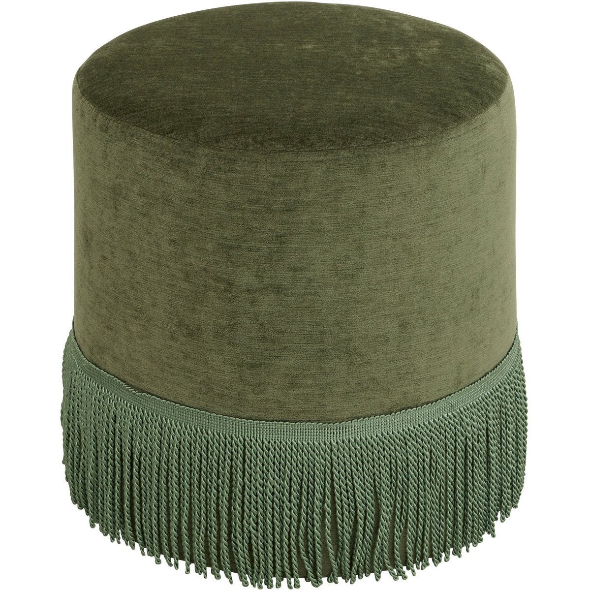 Atmosphera Alanya velvet poef, 38 x 38 cm, groen