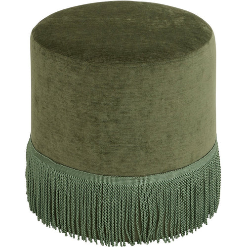 Atmosphera Alanya velvet poef, 38 x 38 cm, groen