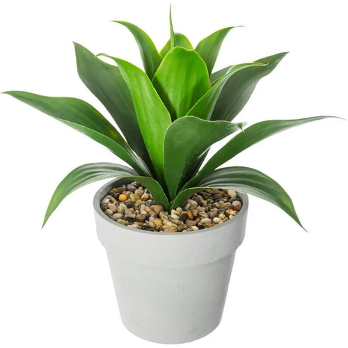 Atmosphera Aloe vera kunstplant in cementpot, 34 cm