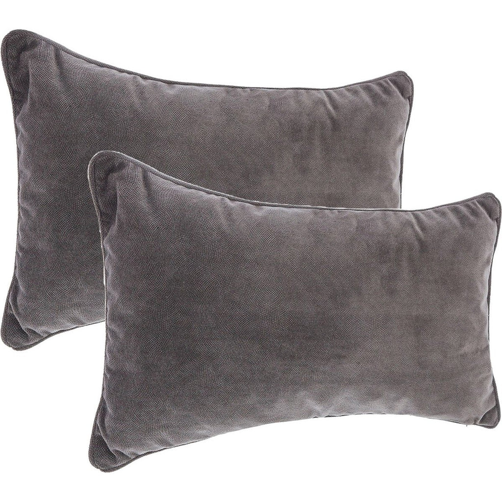 Atmosphera sierkussens Sophia, donkergrijs, set van 2, 30 x 50 cm