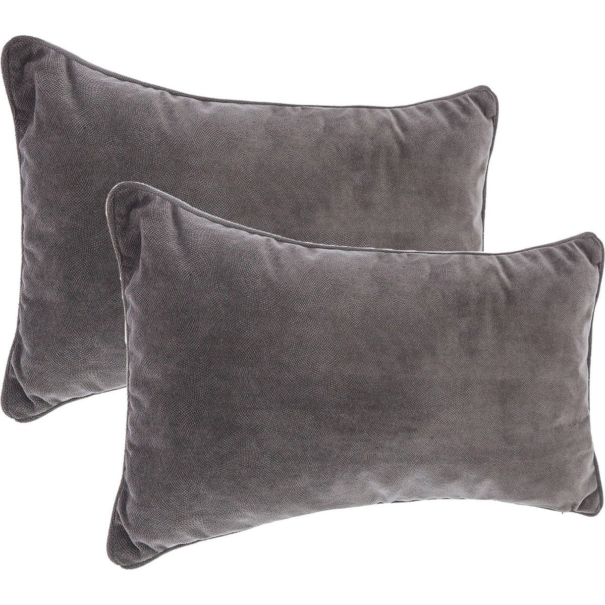 Atmosphera sierkussens Sophia, donkergrijs, set van 2, 30 x 50 cm