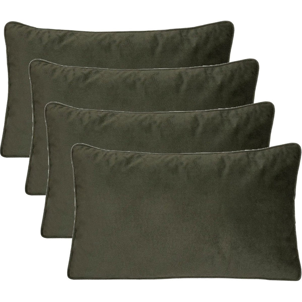 Atmosphera sierkussens Sophia, olijfgroen, set van 4, 30 x 50 cm
