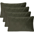 Atmosphera sierkussens Sophia, olijfgroen, set van 4, 30 x 50 cm