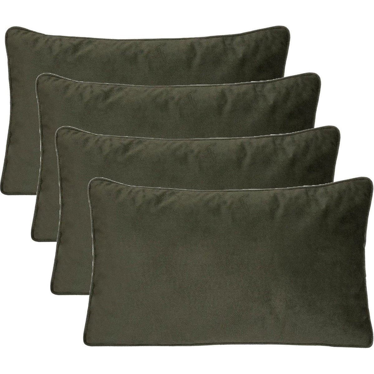 Atmosphera sierkussens Sophia, olijfgroen, set van 4, 30 x 50 cm