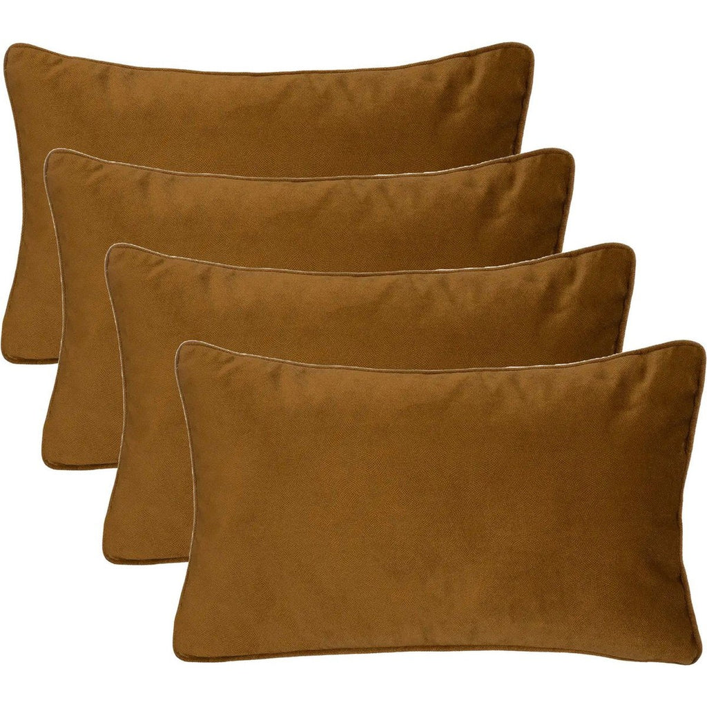 Atmosphera sierkussens Sophia, goud/bruin, set van 4, 30 x 50 cm