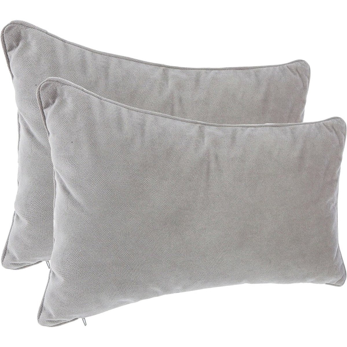 Atmosphera sierkussens Sophia zilvergrijs, set van 2, 30 x 50 cm