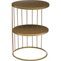 Atmosphera salontafel Kobu, goud metaal, rond