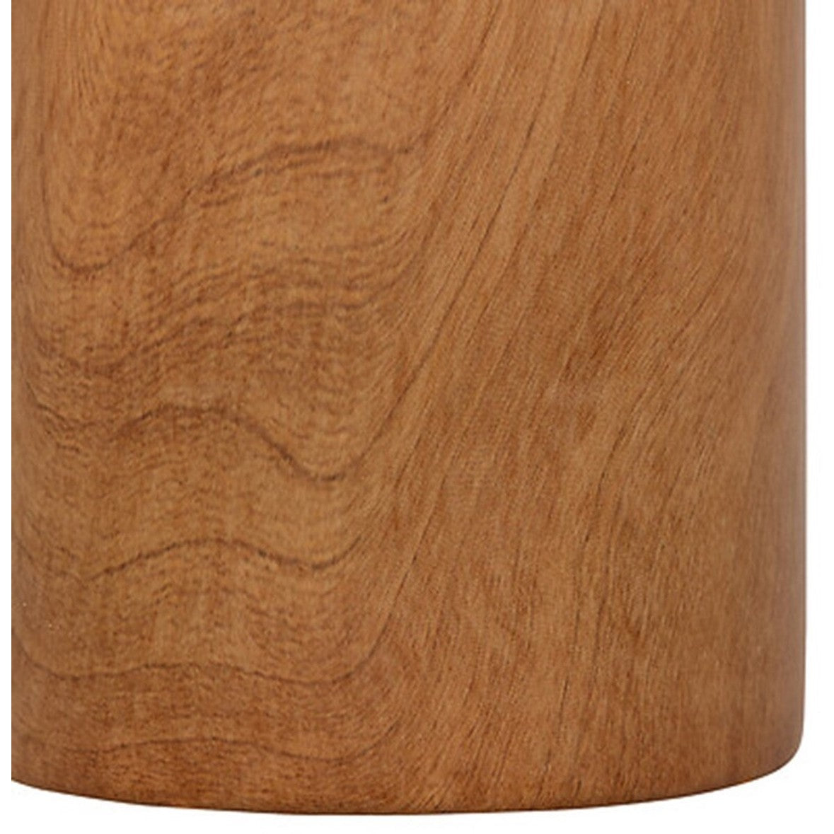 Atmosphera Bloemenvaas Botanic - houtlook bruin - keramiek - D12 x H30 cm - stelen en boeketten